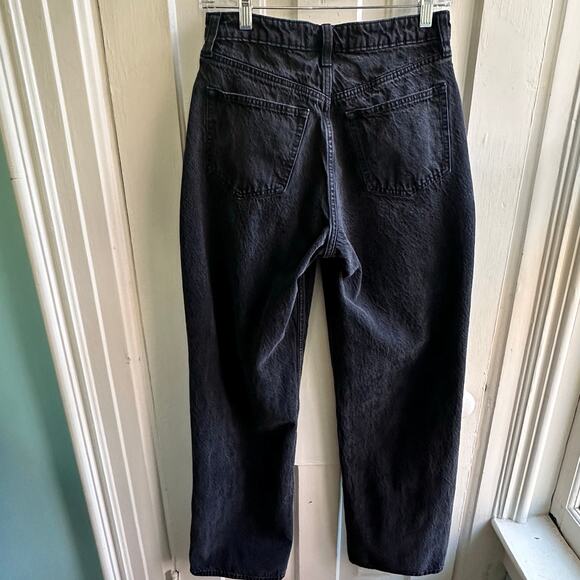 Abercrombie & Fitch Curve Love The Loose High Rise Jeans Black Long - Picture 7 of 8